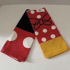 Disney Mickey Mouse Minnie Mouse Kitchen Towel Set Mousewares Embroidered NWT