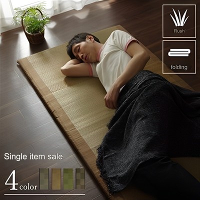 Japanese Rush Grass Tatami Mat Twin Size Foldable for Easy Rest IKEHIKO 4 Colors