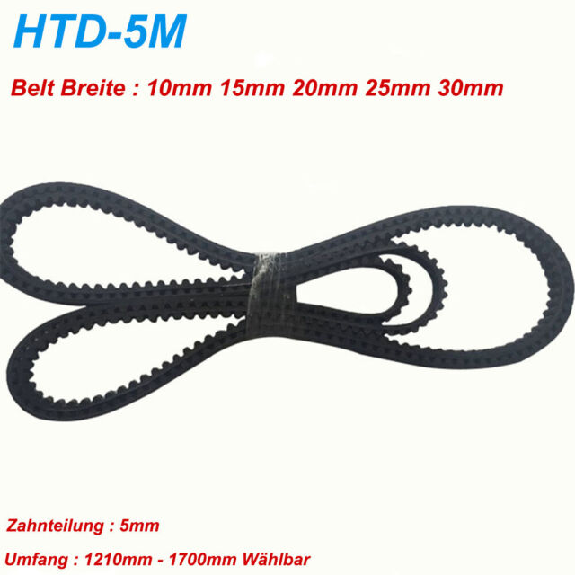 HTD-5M Zahnriemen Close Belt Synchronriemen 10/15/20/25/30mm Breite 3D Drucker