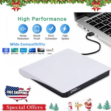 Slim External USB CD DVD RW ROM Writer Drive Burner Reader Player PC Laptop
