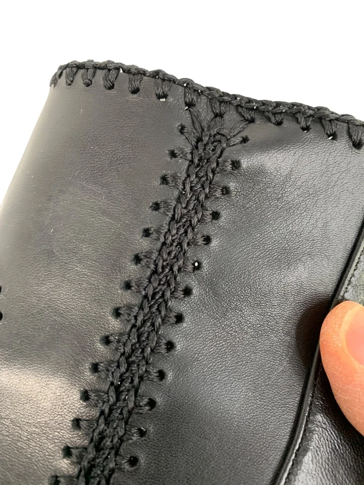 Botín Alexandre Birman Benta Piezas Cuero Negro Tobillo Talla 6.5/7 EE. UU. 37 UE $750 Foto 4 de 4