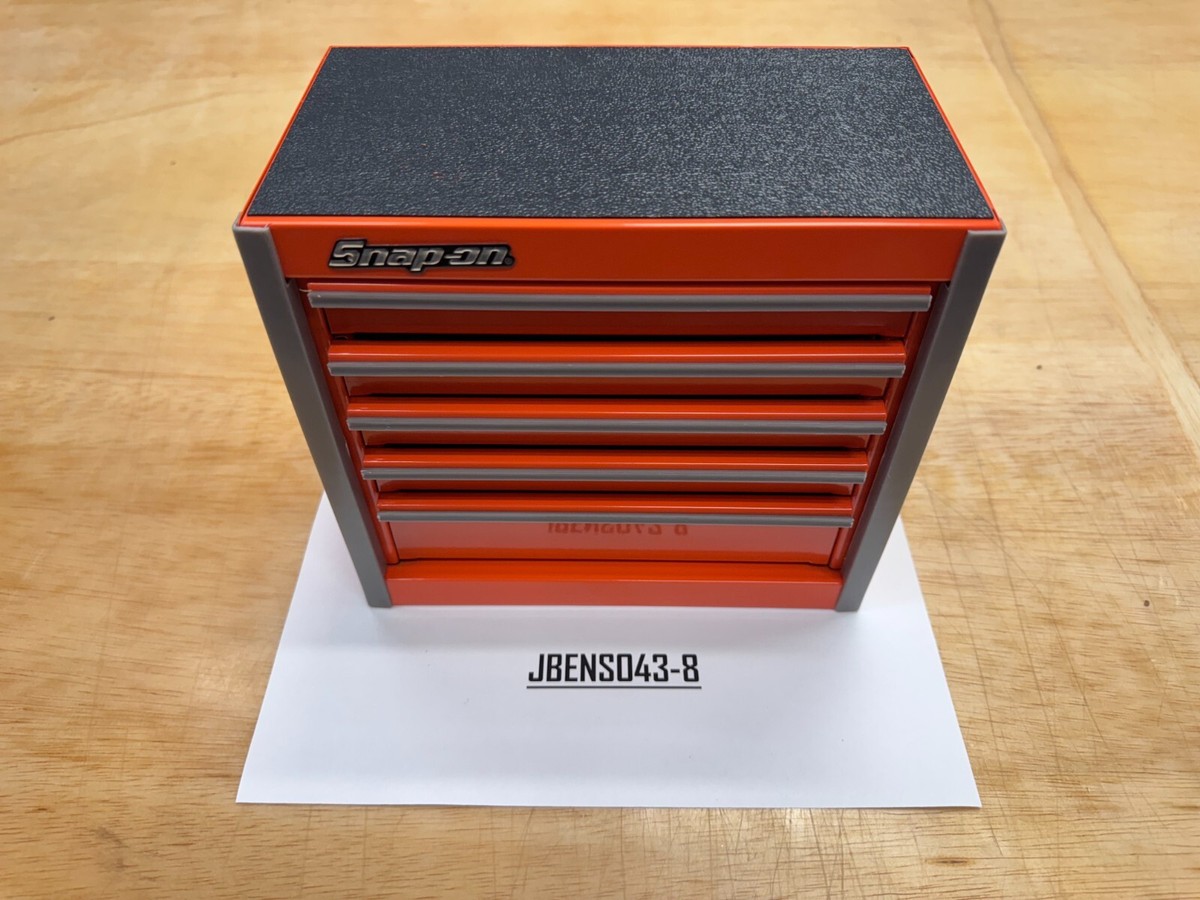 Snap-on Tools NEW ELECTRIC ORANGE Desktop Five-Drawer Micro Roll