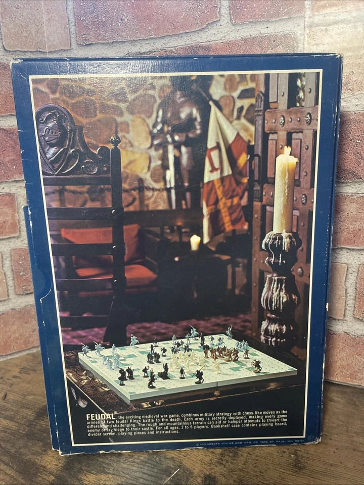 Juego de mesa de estantería Feudal 3M 1967 vintage de Seige and Conquest - completo Foto 2 de 4