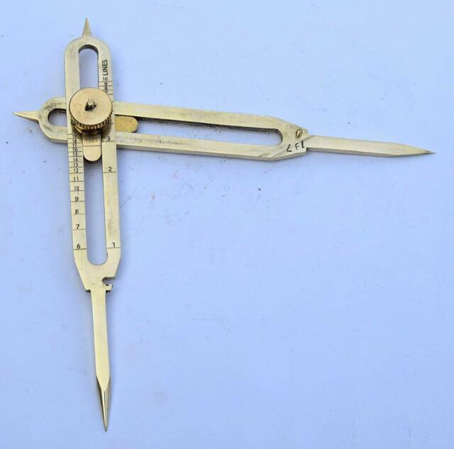 Solid Brass Divider Drafting Proportional Tool 6" Navigational Compass Caliper