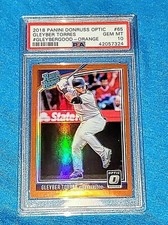 GLEYBER TORRES 2018 DONRUSS OPTIC RATED ROOKIE ORANGE /199 YANKEES PSA 10 🔥POP1