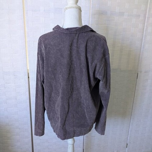 Sadie & Sage Purple Corduroy Jacket Shacket Button Up Size Medium Women - Picture 4 of 8