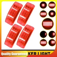 4X Side Marker Lights 6" LED Truck Trailer Clearance Light Turn Signal Light Red