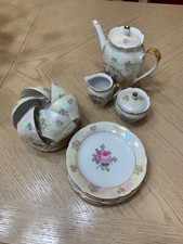 Kahla GDR Fine German Porcelain flower Tea Set Pot Cup  Saucer