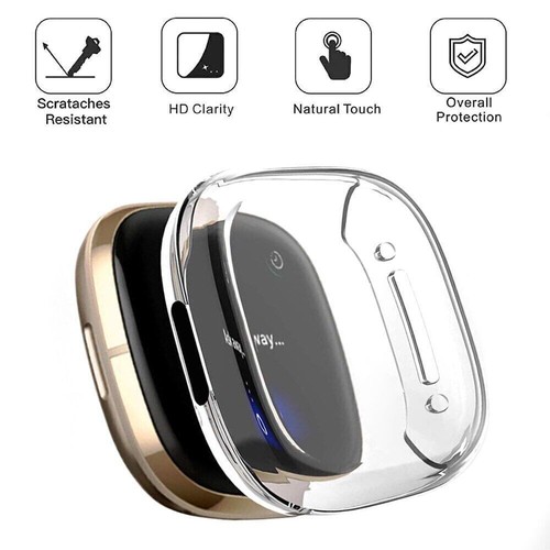 Etui na zegarek Fitbit Versa 3 4 Sense 2 TPU silikonowy ochraniacz ekranu żelowa osłona - Zdjęcie 17 z 17