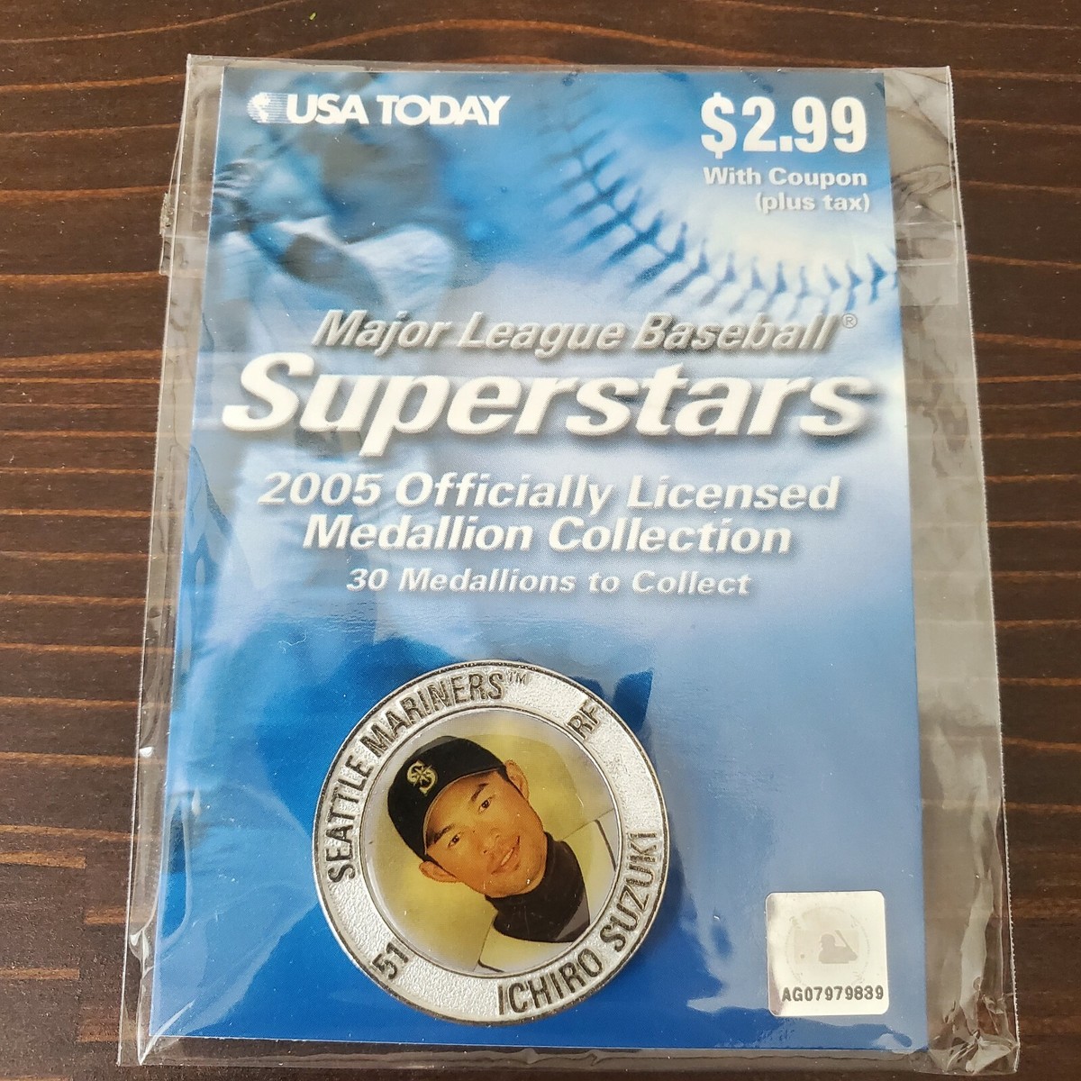2005 Ichiro Suzuki Medallion / Coin Seattle Mariners USA TODAY NM 