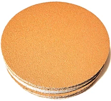50pc 8" PSA STICK ON SANDPAPER DISC 36 GRIT A/O Brown/Goldlins USA Made inch P36