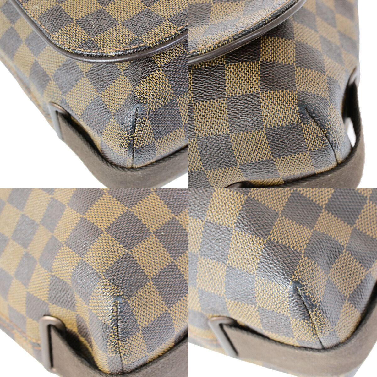 LOUIS VUITTON Brooklyn MM Shoulder Bag Damier Ebene Leather LOUIS VUITTON Brooklyn MM Shoulder Bag Damier Ebene Leather