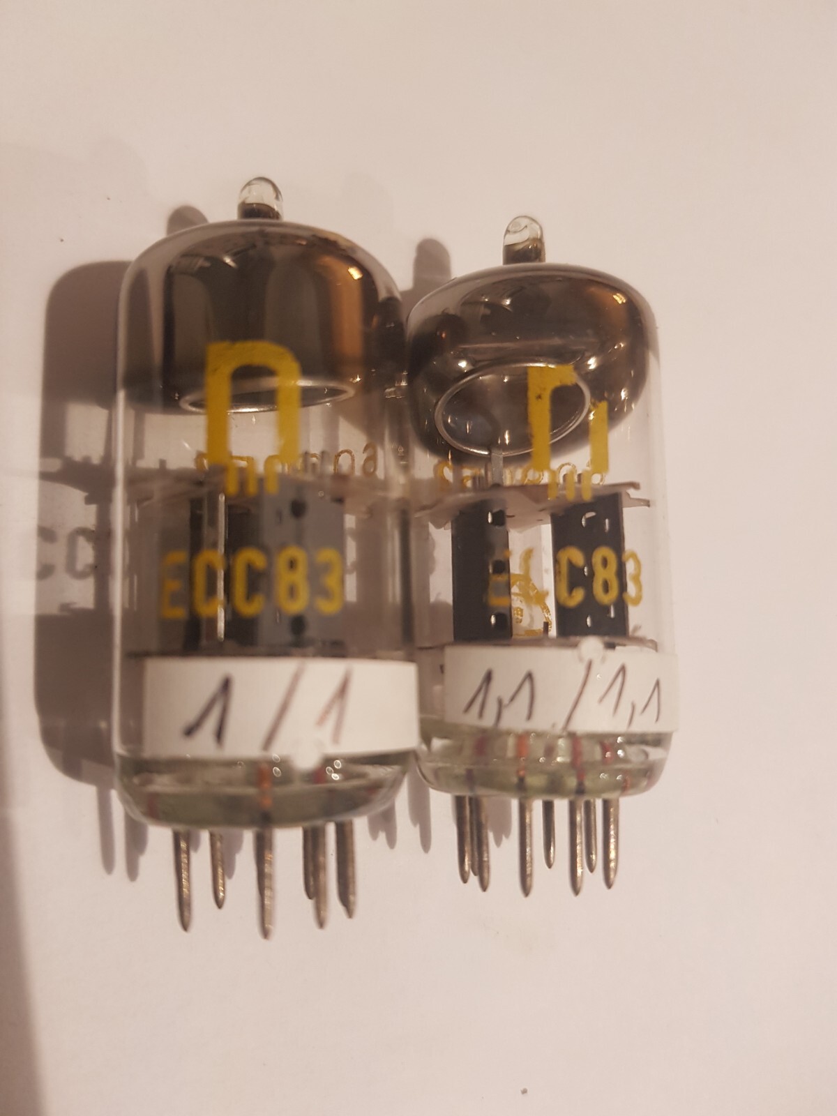 Vintage Balanced Pair ECC83 / 12AX7 RFT  "1" Same Codes - NOS nr 15