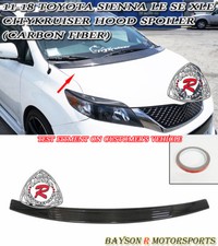 Fits 11-20 Toyota Sienna Citykruiser Hood Spoiler Carbon Fits 11-20 Toyota Sienna Citykruiser Hood Spoiler Carbon