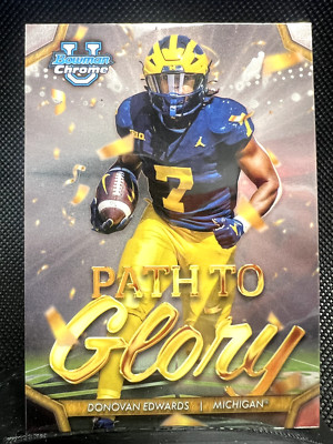 2024 Bowman Chrome U Path to Glory Donovan Edwards #PG-13 Michigan