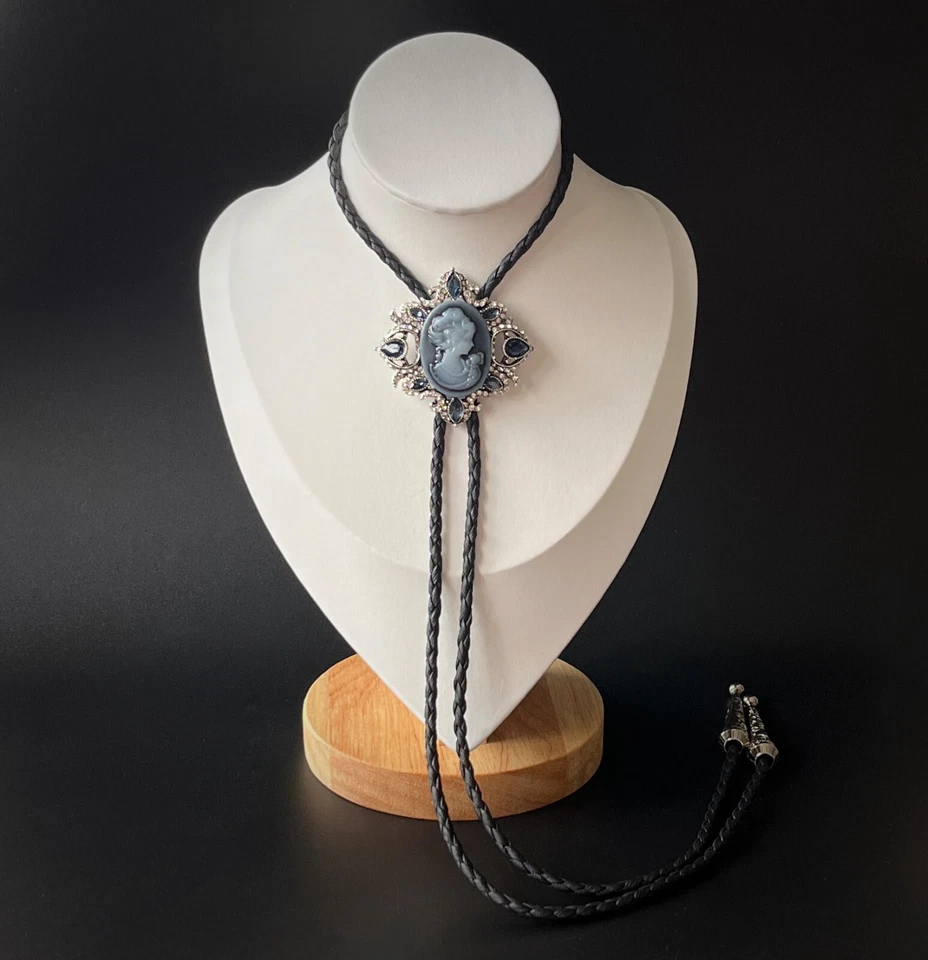 Corbata vintage victoriana camafeo bolo para mujer collar de boda corbata occidental Foto 2 de 4