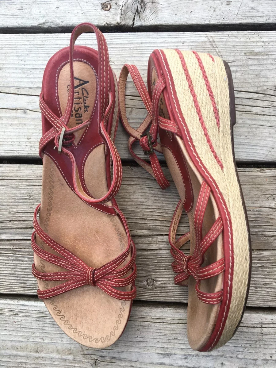 Clarks artisan espadrille sales wedge sandals