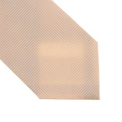 Cravate Tom Ford 100% Soie - Beige à Rayures Marron/noir - Neuve Avec étiquette - Made In Italy
