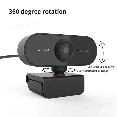 HD 1080P USB Webcam Plug and Play Video Calling with Mic for PC Laptop Tablet - Afbeelding 3 van 14