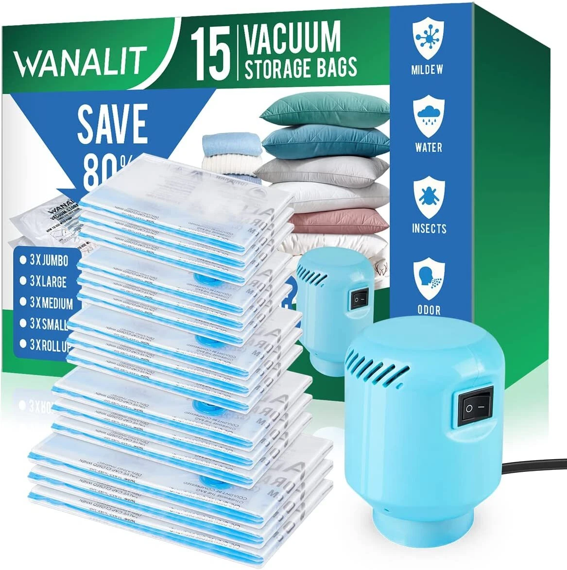 Set of 2 Vacuum Storage Bags