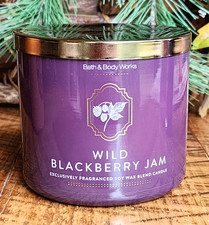 2026 FALL WILD BLACKBERRY JAM 3 WICK CANDLE Bath Body Works SHIP FREE