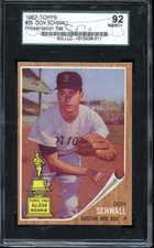 1962 TOPPS #35 DON SCHWALL SGC 8.5 (RC) RED SOX *DS13292