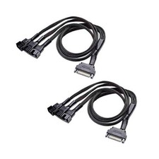 2-Pack 3 Computer Case Fan Splitter Cable with SATA Power - 16 Inches