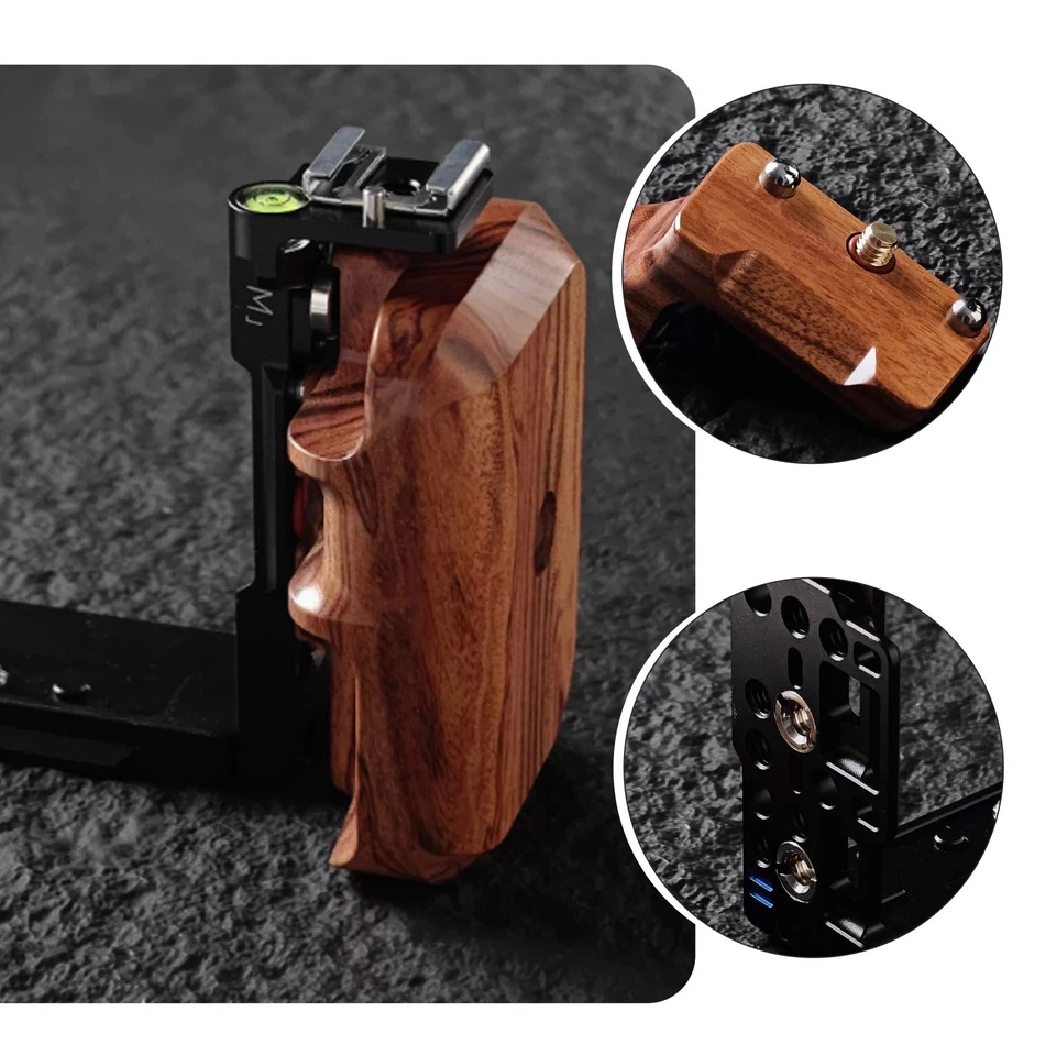 for Hasselblad 907X CFV 100C CFV II 50C Camera Wood Hand Grip L Bracket Holder - Image 2 of 4