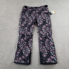 The North Face Snow Pants Womens XL Black Grey Snake Insulated Ski Snowboard