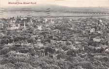 Montreal From Mount Royal Candian Canada Postcard c1906