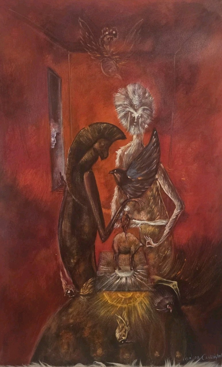 Leonora Carrington Signed Original Oil on Canvas Painting Lot Surreal ...