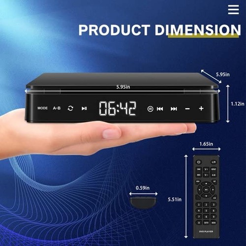 Region-Wide Free DVD Player Portable CD Player with HDMI and AV Output Ports ... - Picture 3 of 7