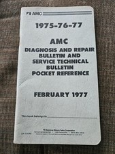 1975 1976 1977 AMC Diagnosis & Repair Bulletin Pocket Reference Pacer Gremlin