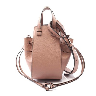 Loewe Leather Hammock Mini Drawstring Bag Women Pink One Size