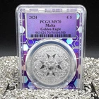 2024 Malta 5 Euros 1oz  PCGS .9999 Silver Gold Eagle Purple Holder 1 of 200 Mint