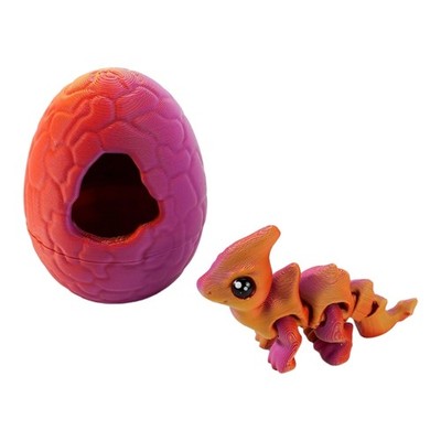 3D Printed Dragon and Eggs Breaking Figurine Ornaments For Festives Desk Decors