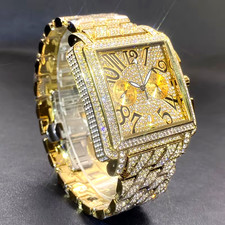 Luxury Square Shiny Rhinestone Men Watch Classic Business Quartz Watch Fashion