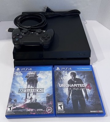 Sony PlayStation 4 Slim 500GB Black Console Bundle -2 Games, 1 Controller *DESC*