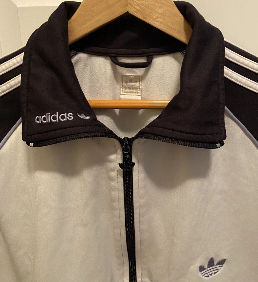 Adidas 2005 Vintage Trifolio Negro Gris Tres Rayas Chaqueta Mujer Talla XL  Foto 4 de 4