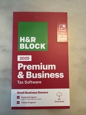 H R Block Tax Software Premium Business 2025, PC Only Key Card