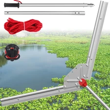 Lake Weed Cutter,Aquatic Pond Plant Cutting Tool with Adjustable Cutting Angles,