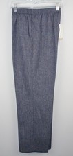 ALFRED DUNNER Women's Blue Pull-on Dress Pants SZ 12 Elastic Waist Pockets NWT
