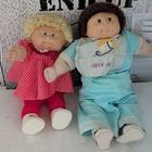 Lot Of 2 Vintage 1978 - 1988 Cabbage Patch Kids Doll Blonde Boy/Brown Hair Girl