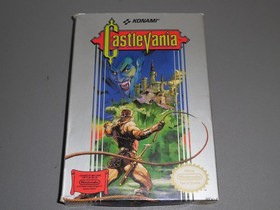 VINTAGE NINTENDO NES CASTLEVANIA VIDEO GAME WITH BOX. NEAR COMPLETE NO MANUAL