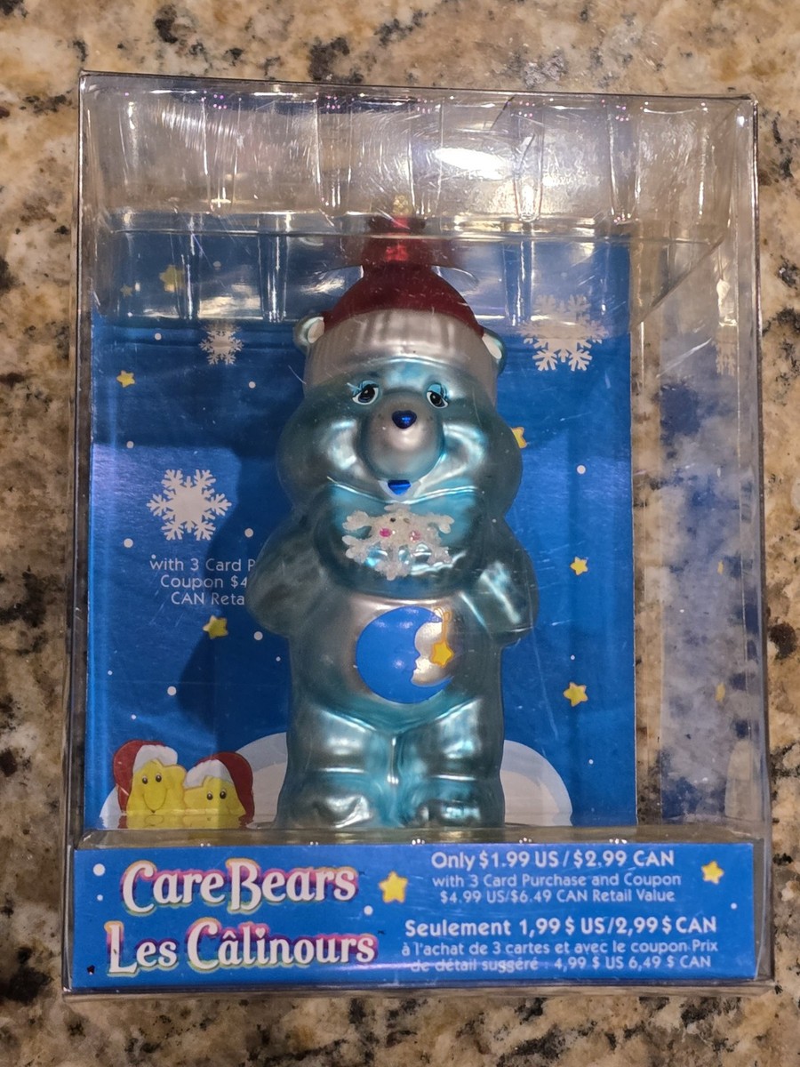 Care Bears Star Wish Bear Christmas Glass Ornament by American Greetings  New VTG