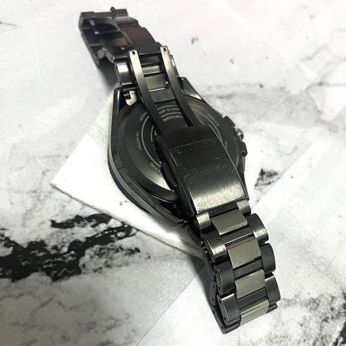 CITIZEN ATTESA Black Titanium Satellite Wave Radio Solar Watch Used - Picture 3 of 3