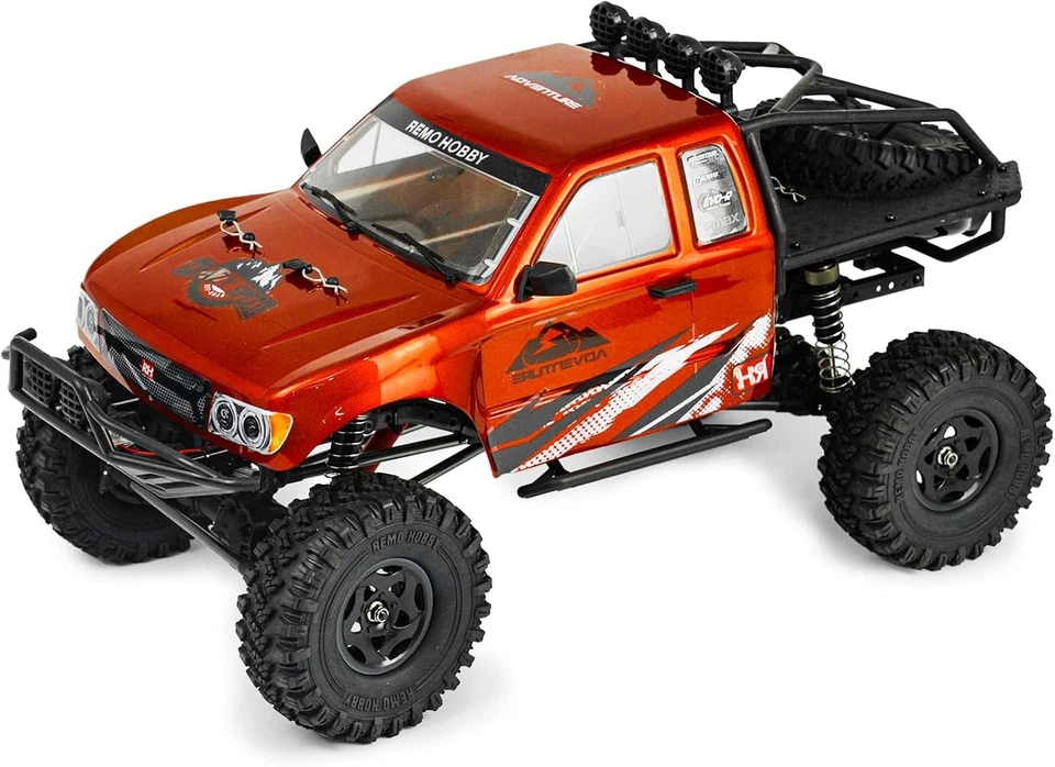 Remo 1:10 Rock Crawler RC Truck 4WD Off-Road RC Car w/ Two-Speed Gearbox For Kid - Image 3 of 4
