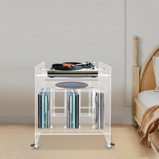 Clear Record Player Stand Record Storage Stand Record Player Stand Table