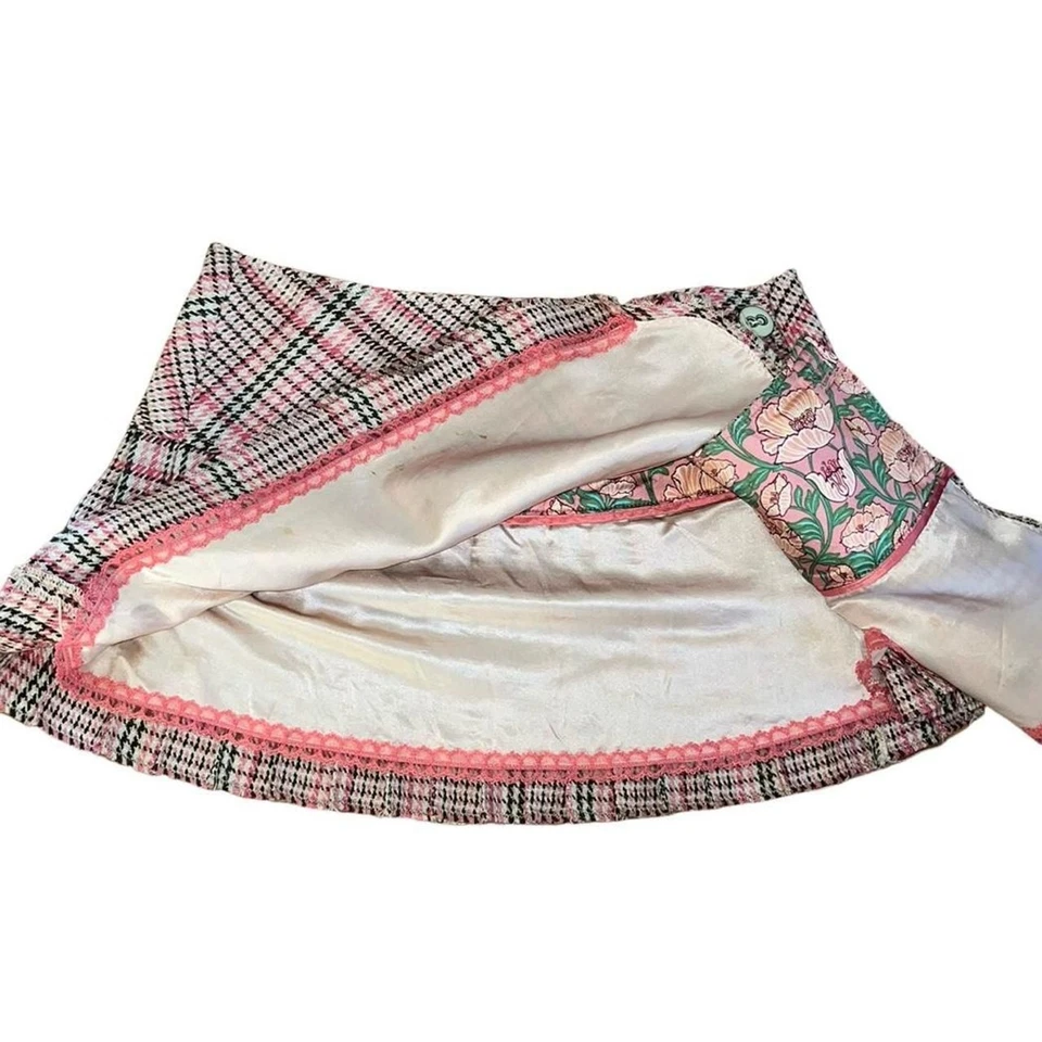 Saia Preppy Feminina Xadrez Plissada Academia Vintage Y2K Abercrombie and Fitch - Imagem 2 de 4