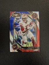 2024 Panini Select - Club Level Brandon Aiyuk #210 Red & Blue Shock Prizm